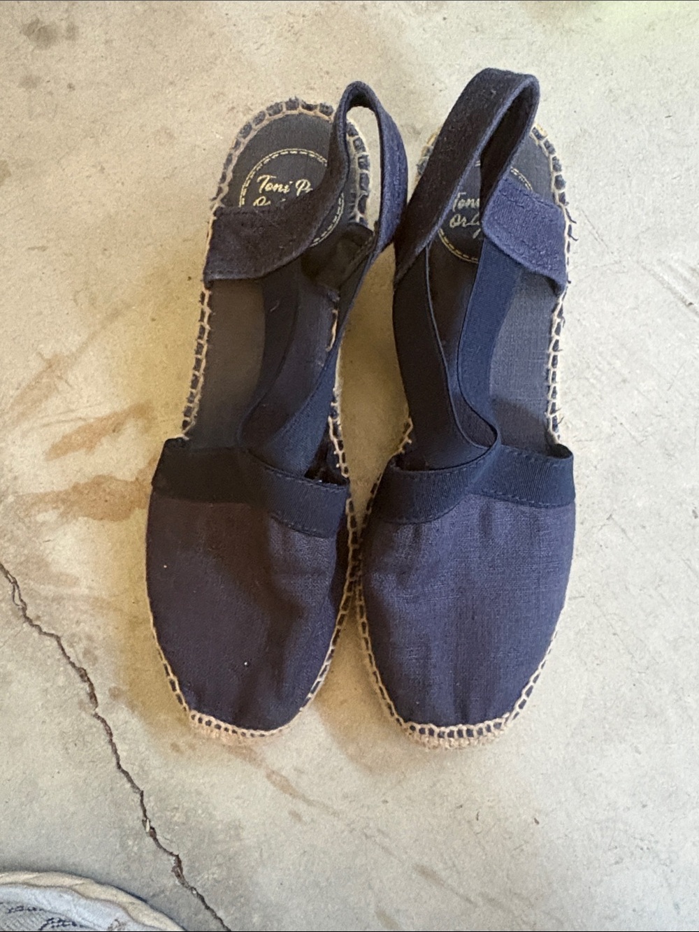 Women’s Navy Canvas Espadrille Slingback by Toni Pons